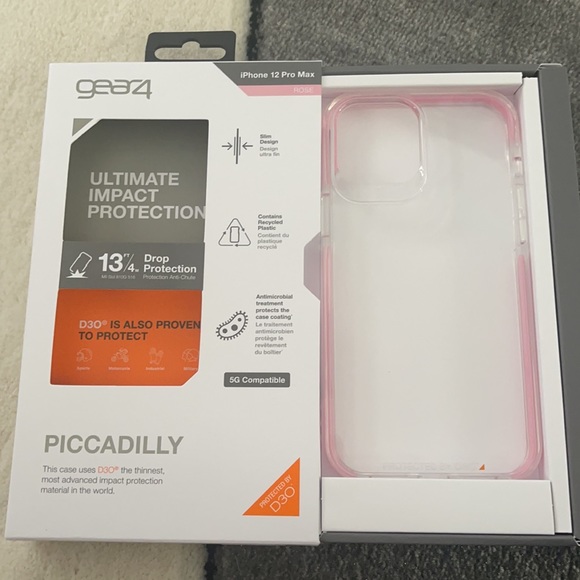 gear4 Clear case with Pink Trim 🎀 - Picture 2 of 4